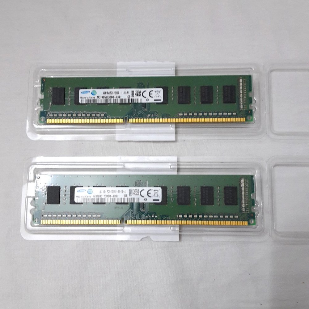Samsung 4GB 1Rx8 PC3-12800U-11-12-A1 Desktop Memory 2 Sticks 8GB Total